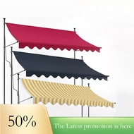 Fold Awning Hand Cranked No Punching Required Awning Roof Outdoor Scalable Awning Canopy Balcony Cou