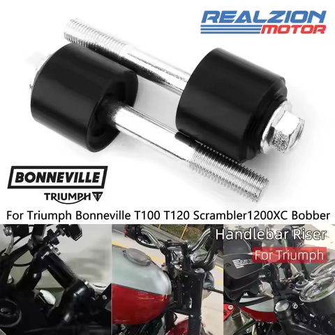 REALZION Motorcycle Handlebar Riser Bar Mount Spacer For Triumph Bonneville T100 T120 Bobber Scrambl