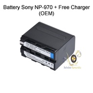 BATTERY PACKAGE sony NP-F970 + FREE CHARGER NPF970
