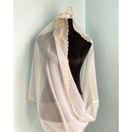 SELEMPANG VEIL SULAM KLASIK PENGANTIN KAHWIN TUNANG