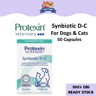 Protexin Synbiotic D-C 50 Capsules for Dog & Cat / High Probiotics and Prebiotics For Digestive Heal