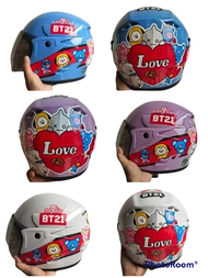 helm anak anak bts usia 4 tahun sampai 8 tahun