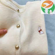 Gf4 Sweetheart Knitted Knitwear Fresh Cute Rabbit Embroidered Short Knitwear