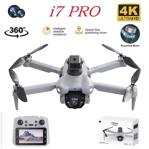 i7 PRO Drone Professional 4K HD Double Camera Optical Flow Positioning Brushless 360° Rolling UAV Qu