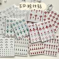 [3D Forehead Decoration]Ancient Style Photo Eyebrow Diamond Stickers for Women Festival Performance 