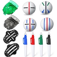 Joyberg 8 Pack Penanda Garisan Bola Golf, 4 Stensil Penanda Bola Golf dan 4 Penanda Bola Golf Berwar