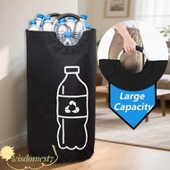 WISDOM Empty Bottle Storage Basket, Folding With Aluminum Handle Wastewater Bottle Collector Bag, Du