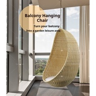 Balcony/terrace Swing Hanging Basket Rattan Chair, Lazy Balcony Hanging Chair