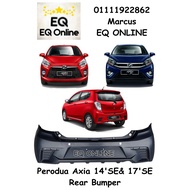 Perodua Axia 2014 & 2017 SE  Rear  Bumper PP Plastic Malaysia (BUMPER BELAKANG) 2015 2016 2018