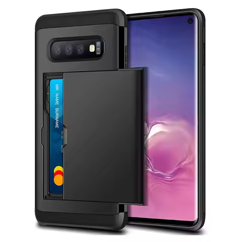 S10 Wallet Case for Samsung Galaxy S10 Plus/S10e Credit Card Holder ID Slot Case S 10 + S10 E Cover 
