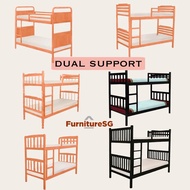 Dual Support Solid Wooden Bunk Bed / Double Decker 3 years warranty