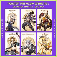Premium Full HD Poster! Game A3+ : Genshin Impact - Geo [Episode 01] - Albedo, Arataki Itto, Chiori,