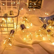 G G40 Bulb String Light led Retro Tungsten Filament Copper Wire Battery Box G50 Ball Bulb Light