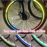 Wheel Colorful Reflective Bike Rim Sticker Wheel Decal Sticker Cycling