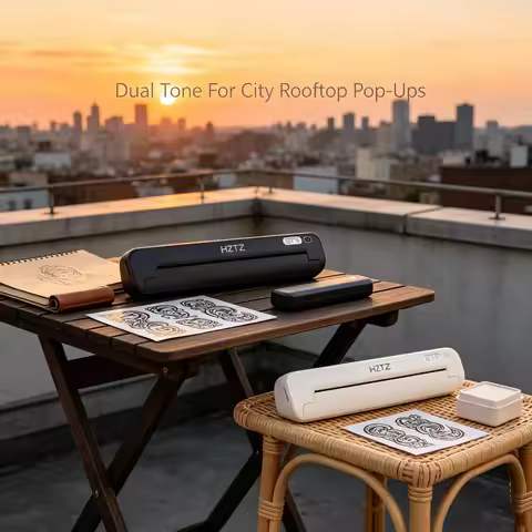 Mobile Tattoo Artist A4 Thermal Printer, Wireless Bluetooth Stencil Maker for Rooftop Pop-Up & Stree