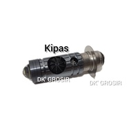 NEW IBRIGHT Lampu Depan LED Laser H6 AC DC Kipas plus senja RGB[Green Red Blue]
