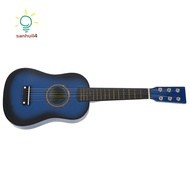 23 Inch Basswood 12 Frets 6 String Guitar for Beginners (blue)