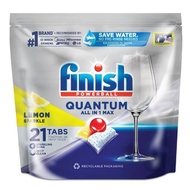 Finish Powerball Quantum Lemon Sparkle Scent 21Tabs ผลิตภัณฑ์สำหรับล้างจานชนิดเม็ด 21เม็ด 218.4g.