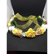 Yellow flower crown flower crown