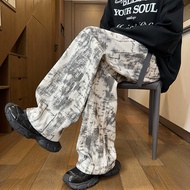 Ready Stock Fast Shipping 2026 Spring New Style Inner View Straight Corduroy Printed Trousers M-5XL 