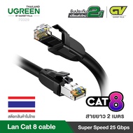 UGREEN สายแลน Cat 8 Ethernet Patch Cable Gigabit RJ45 Network Wire Lan Cable รุ่น 70327 ยาว 1Mรุ่น 70329 ยาว 2Mรุ่น 70330 ยาว 3M รุ่น 70172 ยาว 5M รุ่น 70616 ยาว 10M for Mac Computer PC Router Modem Printer XBOX PS4 PS3 PSP (Black)
