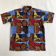 90s FUBU Platinum Fat Albert All Over Print Button Shirts