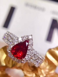 AIGS無燒紅寶石戒指Pigeon Blood 鴿血紅紅寶石1.02ct