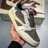 Travis Scott X Air  1 Low OG Reverse Mocha White Brown AJ1 men's basketball shoe