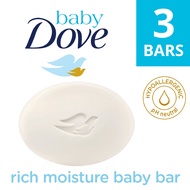 [BUNDLE OF 3] Baby Dove Hypoallergenic pH Neutral Bar Soap Rich Moisture 75g for Dry Skin