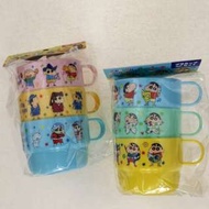 日本蠟筆小新 膠杯 一套三個