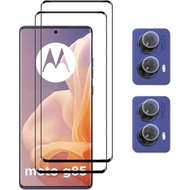 [2+2 Pack for Motorola Moto G85 Screen Protector + Camera Lens Protector Tempered Glass, 9H HD Anti-
