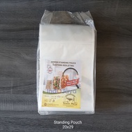 PLASTIC SNACK CLIP SEAL WIDE 20x29 STANDING POUCH/ CLEAR SNACK PLASTIC/ 20x29