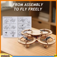 [poslajudo]  Diy Drone Kit Beginner Drone Kit Wooden Diy Drone Puzzle Model Kit Handmade Remote Cont