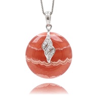 【正佳珠寶】阿根廷紅紋 千層紅紋平安扣 6.5g 紅紋石吊墜