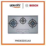 Bosch PMD83D51AX Series 4 Gas hob Stainless steel