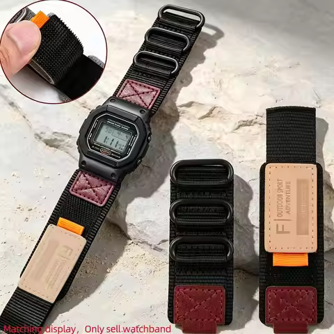 5 colors For Casio GSHOCK GWB5600 DW5600 GW-M5610 5610 nylon & Leather Watch strap Case hook loop fa