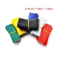 120PCS/set 24AWG Tin-Plated Breadboard PCB Solder Cable 24AWG 8cm Fly Jumper Wire Tin Conductor Wire