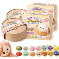 Squishy Dumpling Berkilauan Random - Squishy Dumpling Kejutan, Set Squishy Dumpling Bun Langka untuk
