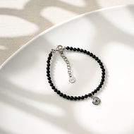 Ar-Kang Collection** AKB429 สร้อยข้อมือเงินแท้ประดับ Real Turquoise Black Agate White MOP Lapis จี้