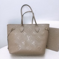 Lv neverfull MM 灰色老花托特包