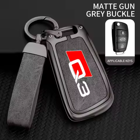Zinc Alloy Car Key Case Cover Shell For Q3 8U F3 RSQ3 Sportback 2013 2019 2021 Sline Custom LOGO Key