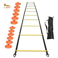 Agility Ladder Set 20Ft Adjustable Speed Training Ladder with 12 Football Training Disc for Soccer, 