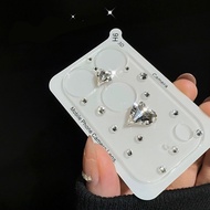 READY 1 SET Transparent Diamond Heart Camera Protector for iphone 17 PRO / for iphone 17 Pro Max hp 