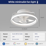 13.5inchs Minimalist Ceiling Fan With Light Household Small Electric Ceiling Fan Light Toilet/Kitche