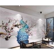 3D WALLPAPER CUSTOM WALLPAPER 3D PEACOCK BIRD WALLPAPER 2