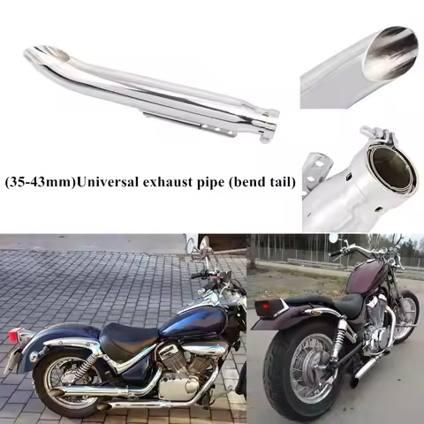 Universal Motorcycle Exhaust Muffler Pipe Tip Retro Moto Rear Pipe Tube Exhause For Harley Honda CG1