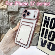 For iPhone 17 ProMax Plating Wallet Card Slot Phone Case For iPhone 17 17Pro 17ProMax 17Air iPhone17