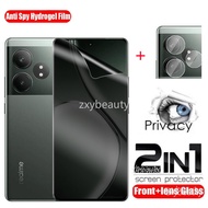 Tấm dán bảo vệ màn hình mềm Hydrogel riêng tư 2in1 cho Realme GT 6 6 t GT6 2024 miếng bảo vệ màn hìn