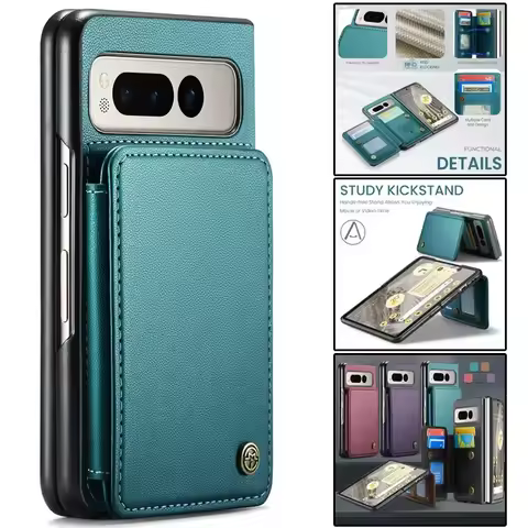 Magnetic Flip Leather Phone Case for Google Pixel Fold Wallet Card Shockproof Back Cover for Google 