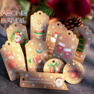 [abongbang1S] 100pcs Merry Christmas Gift Tags Kraft Paper Card Hang Tag Christmas Party Favor Nice